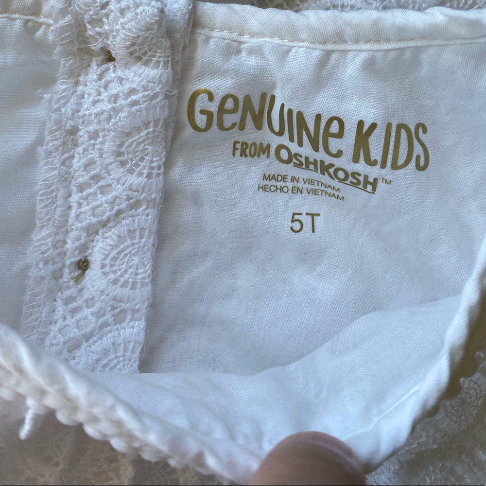 Genuine Kids (Size 5) WHITE Romper NEW NO TAGS - Picture 3 of 5